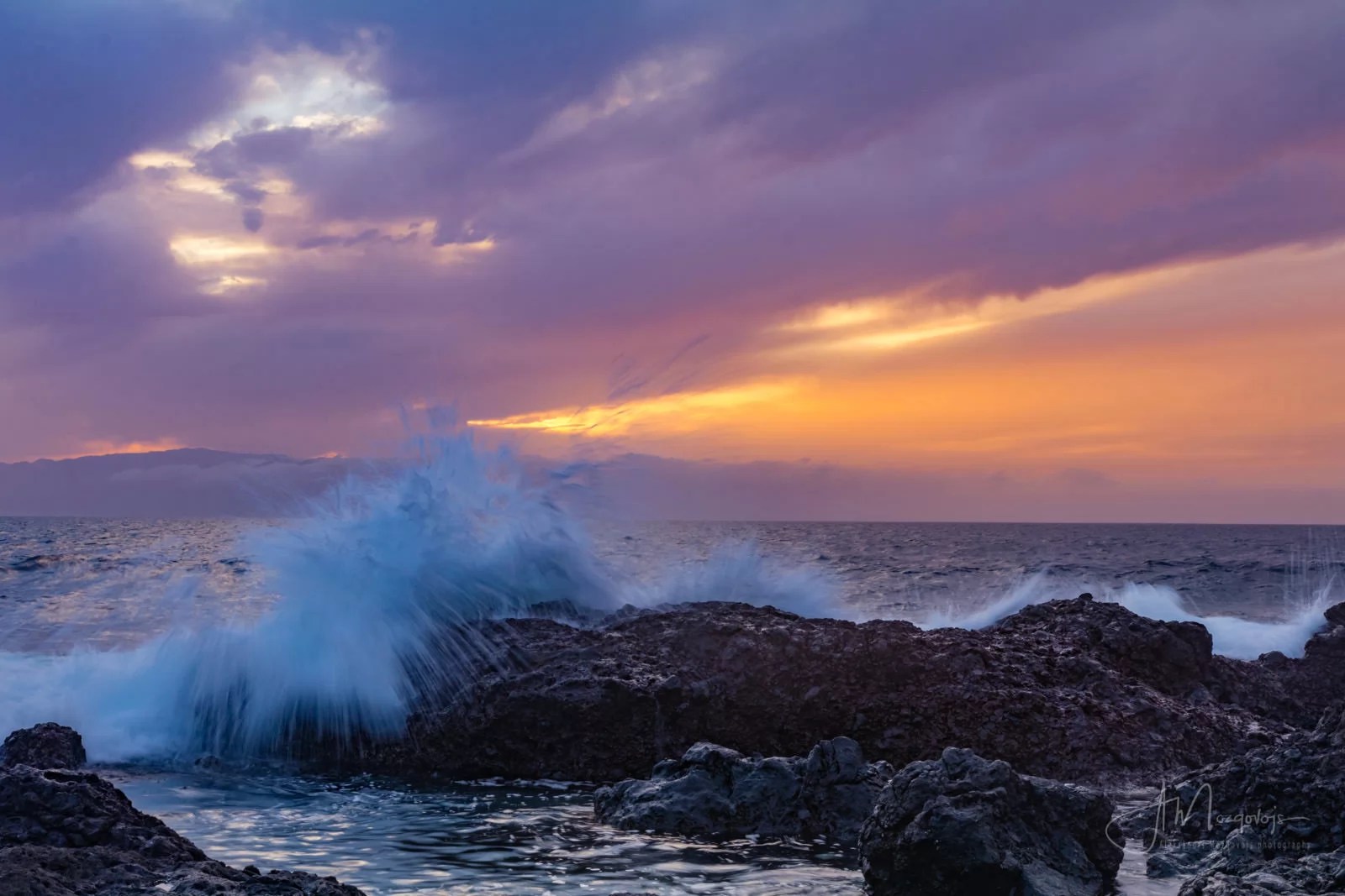 Sunset action at Alcalá, Tenerife