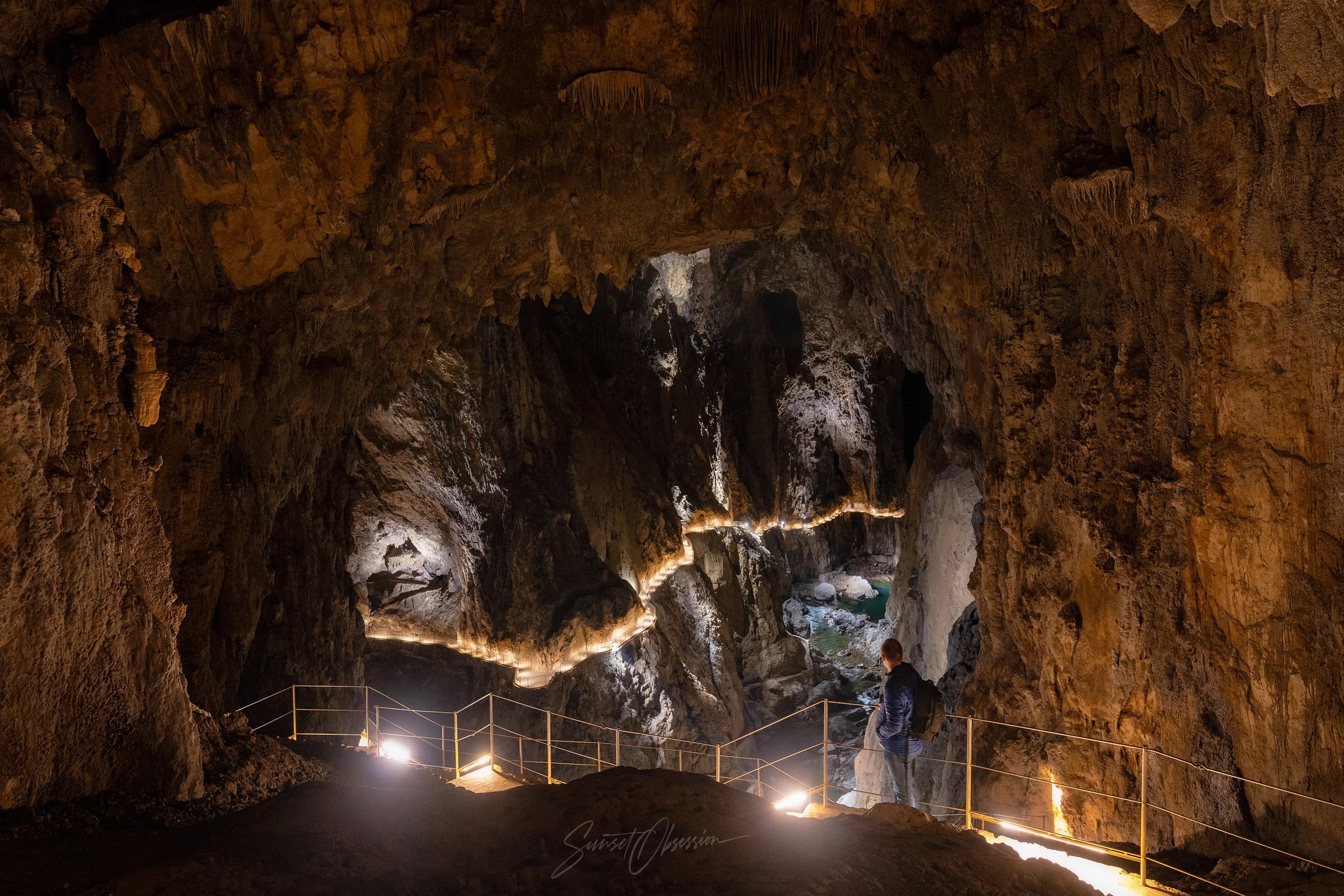 Entrance to the underground canyon in Škocjan Caves, Slovenia