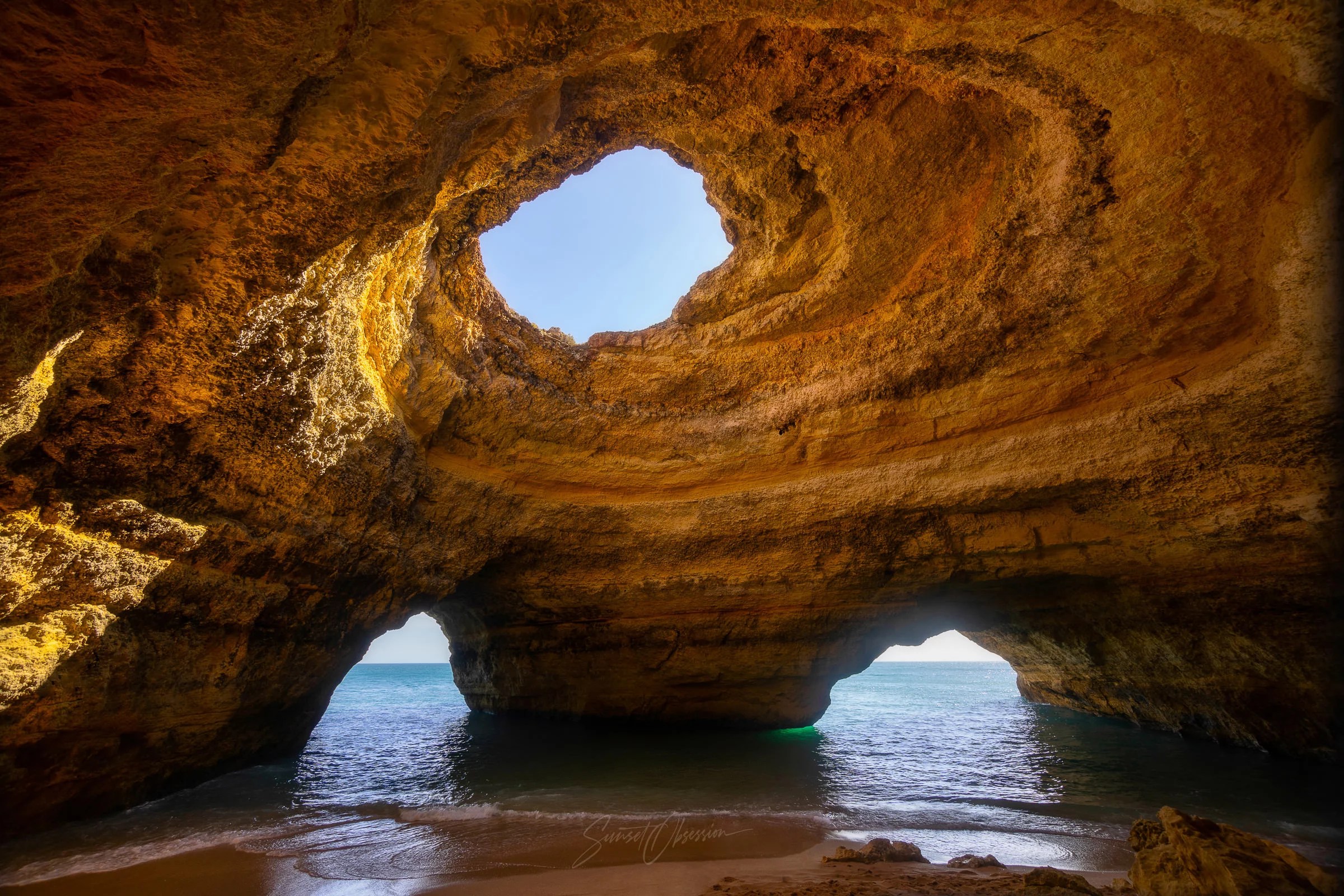 Benagil Cave is one of the most popular places for photography among tourists in Algarve