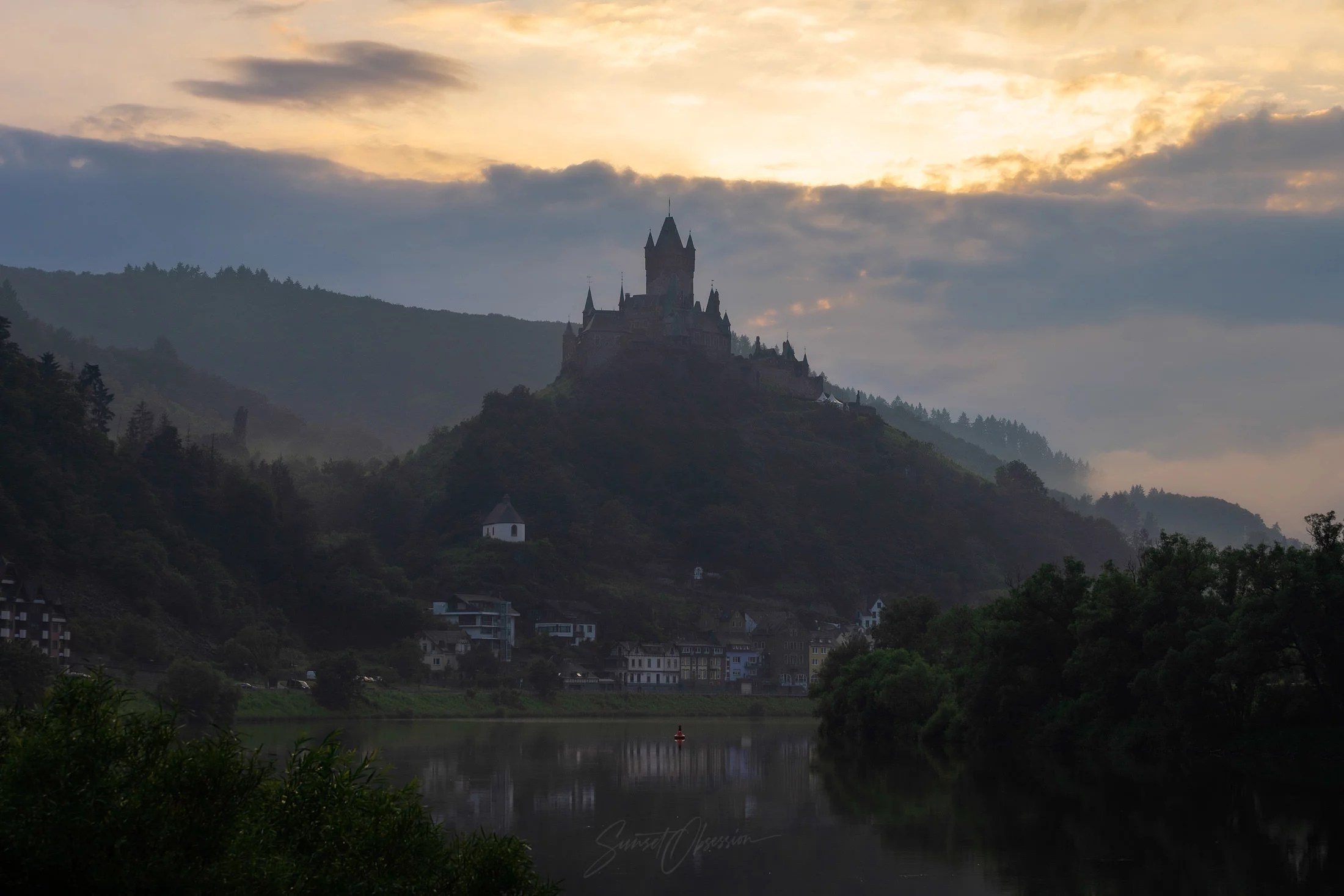 Cochem castle on river Mosel, Germany