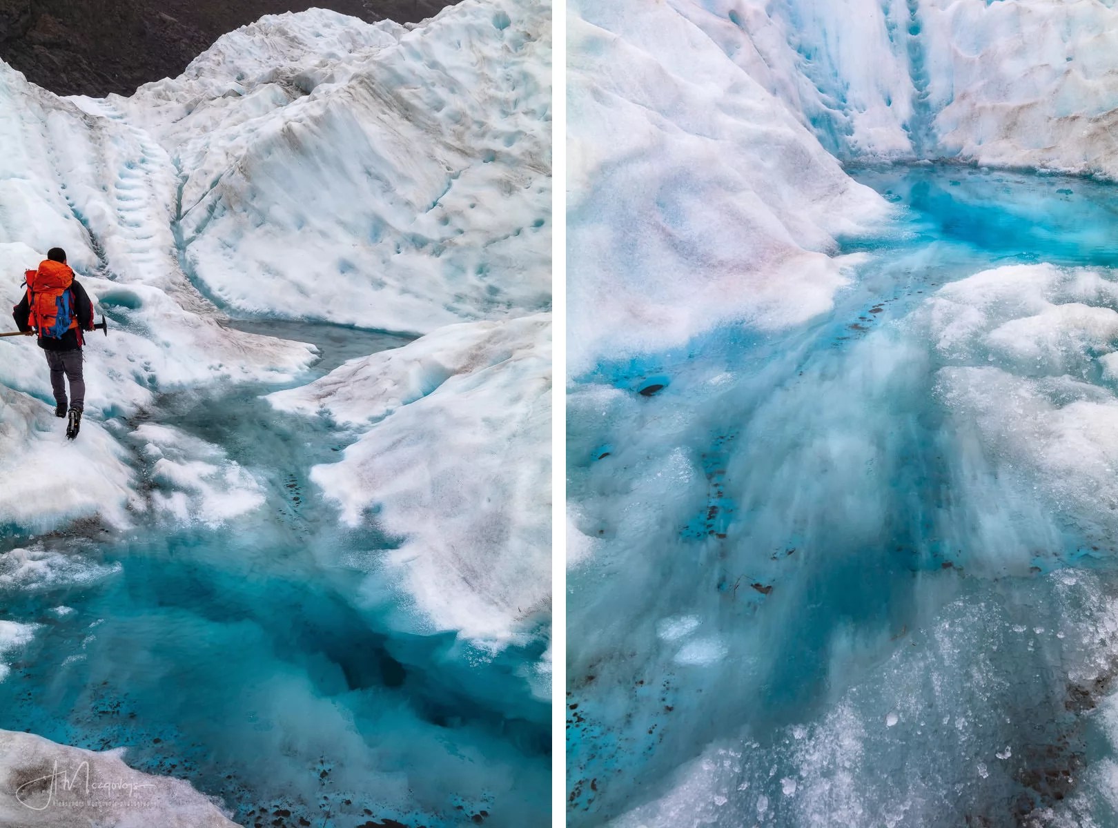 On the go shots at Fox Glacier heli hike
