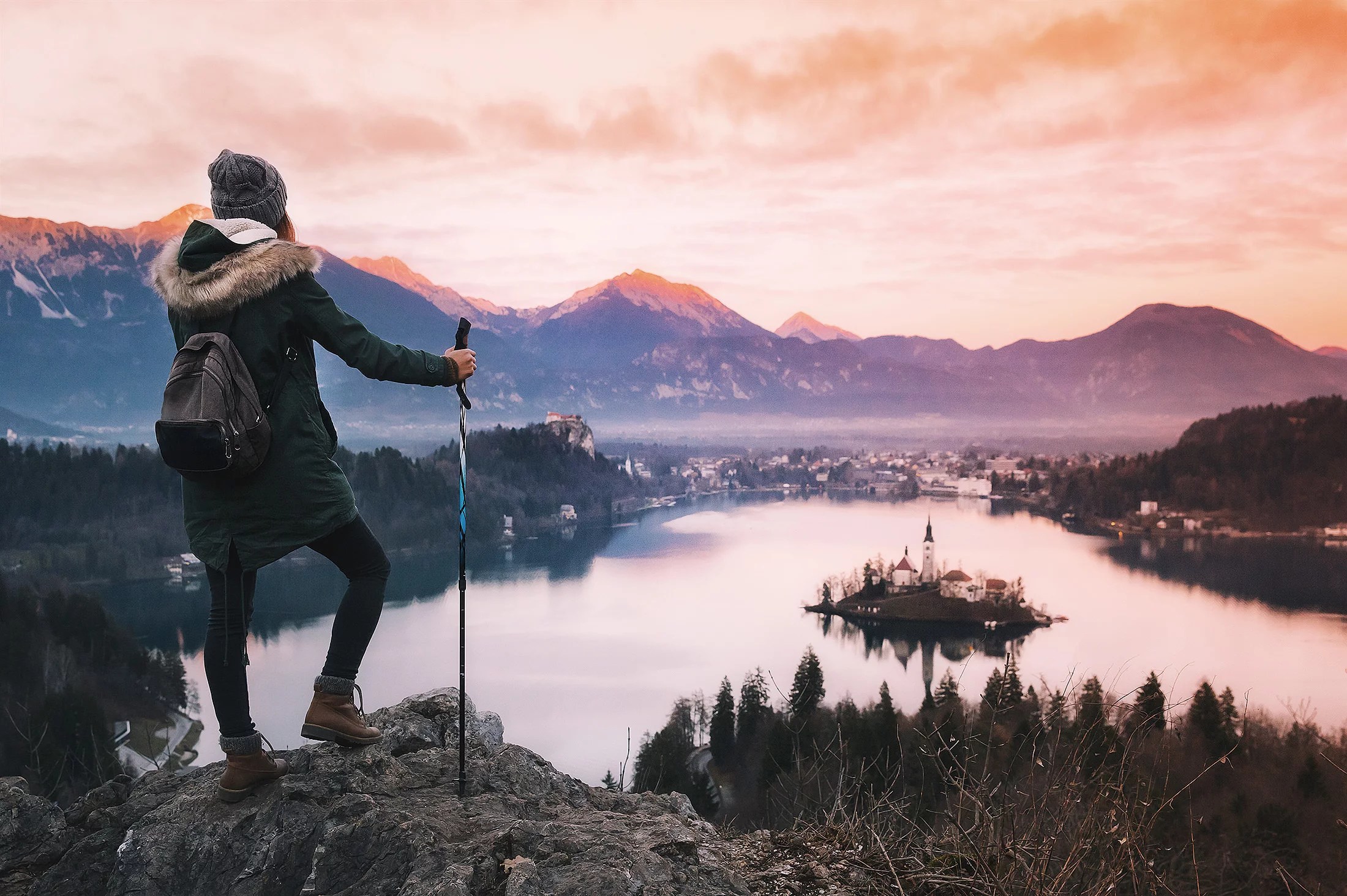 View of Lake Bled from Mala Osojnica viewpoint