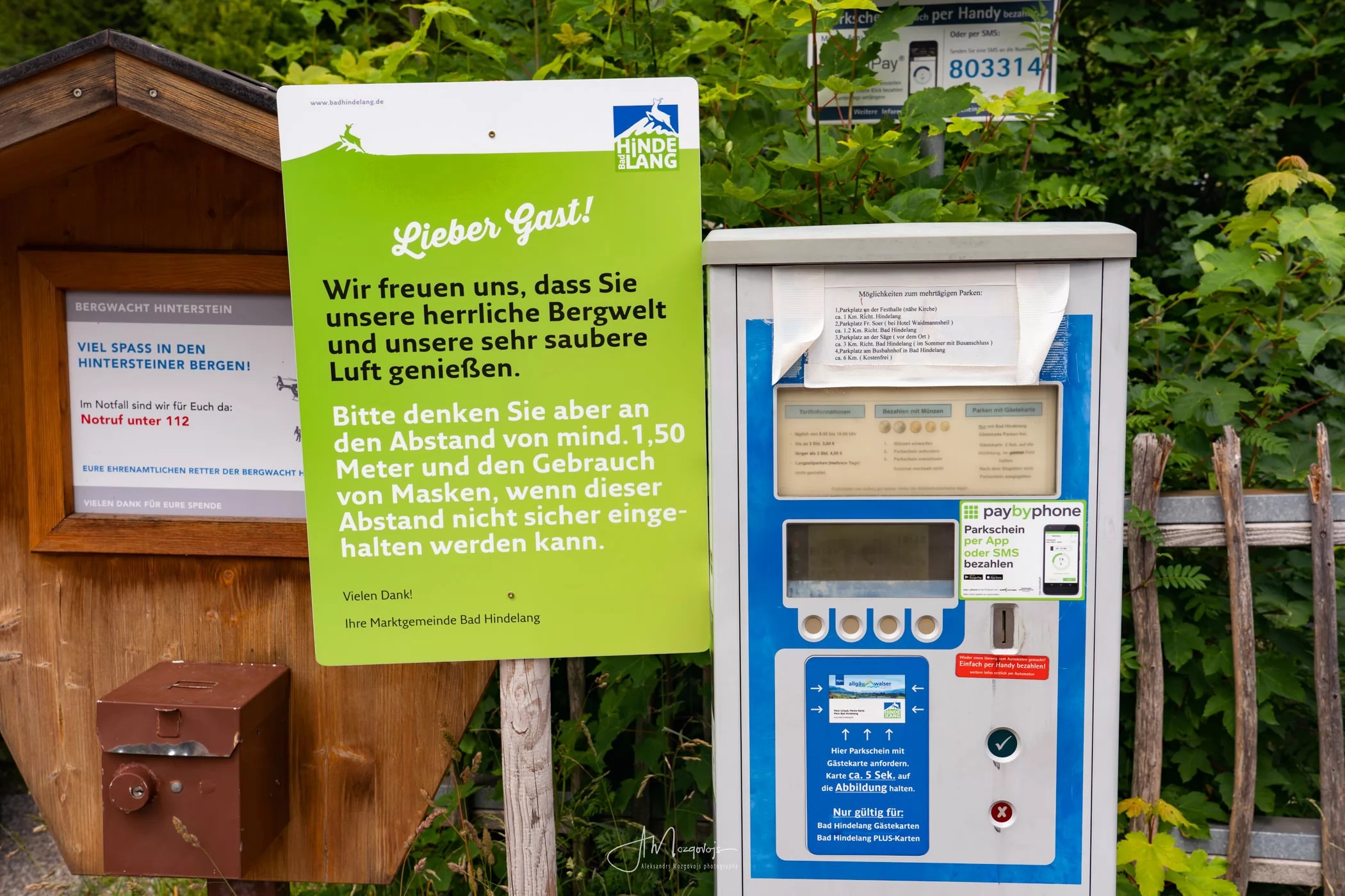 Parking machine in Hinterstain does not accept cards