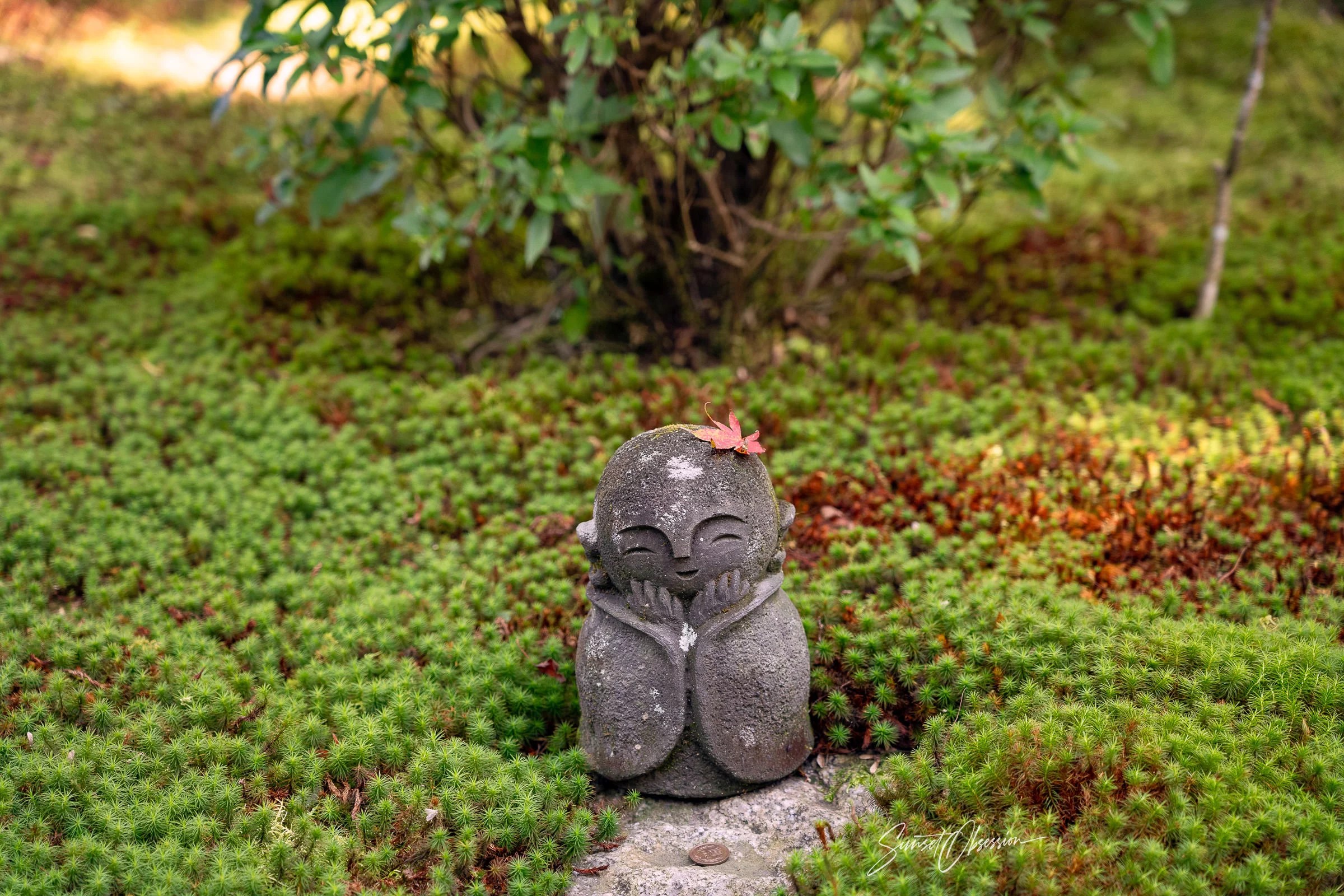 A Cute Statuette in one of Kyoto Gardens, Japan