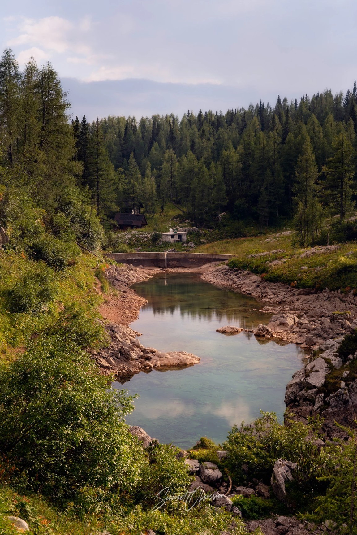 Lake Močivec in Triglav National Park, Slovenia