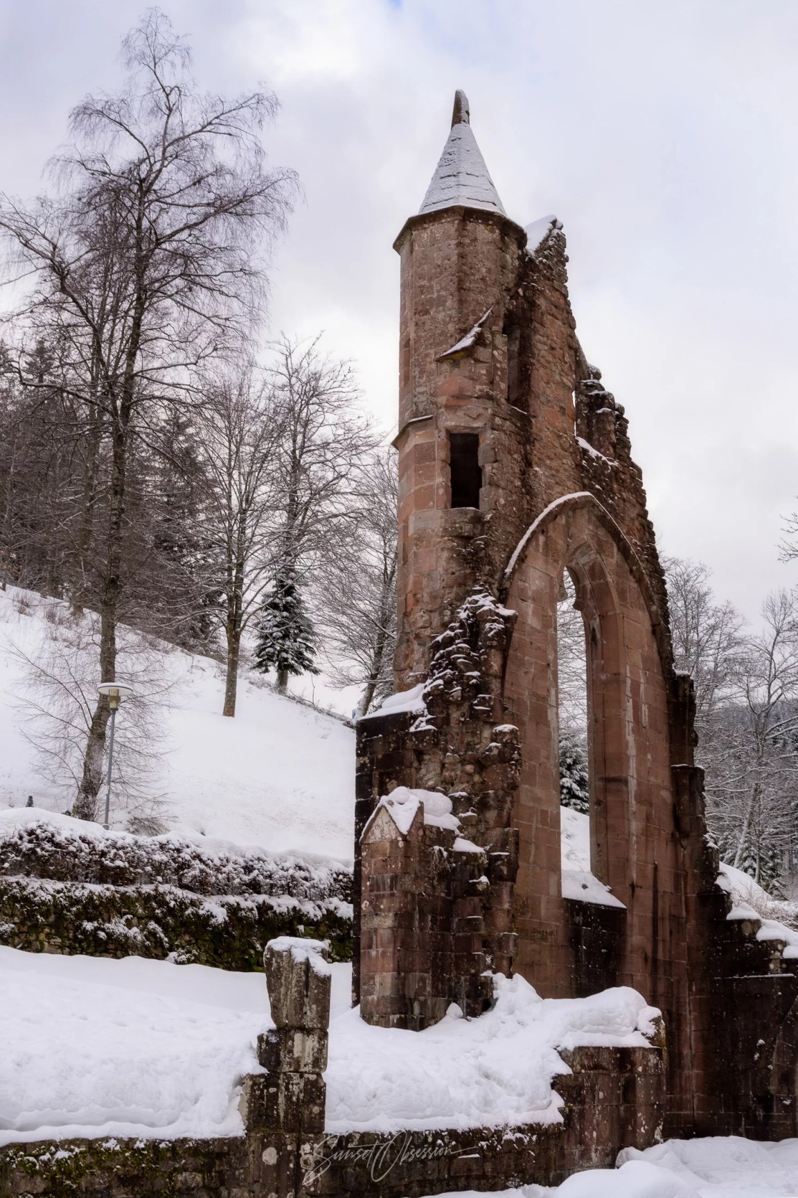 The ruins of the medieval tower in Black Forest, Germany