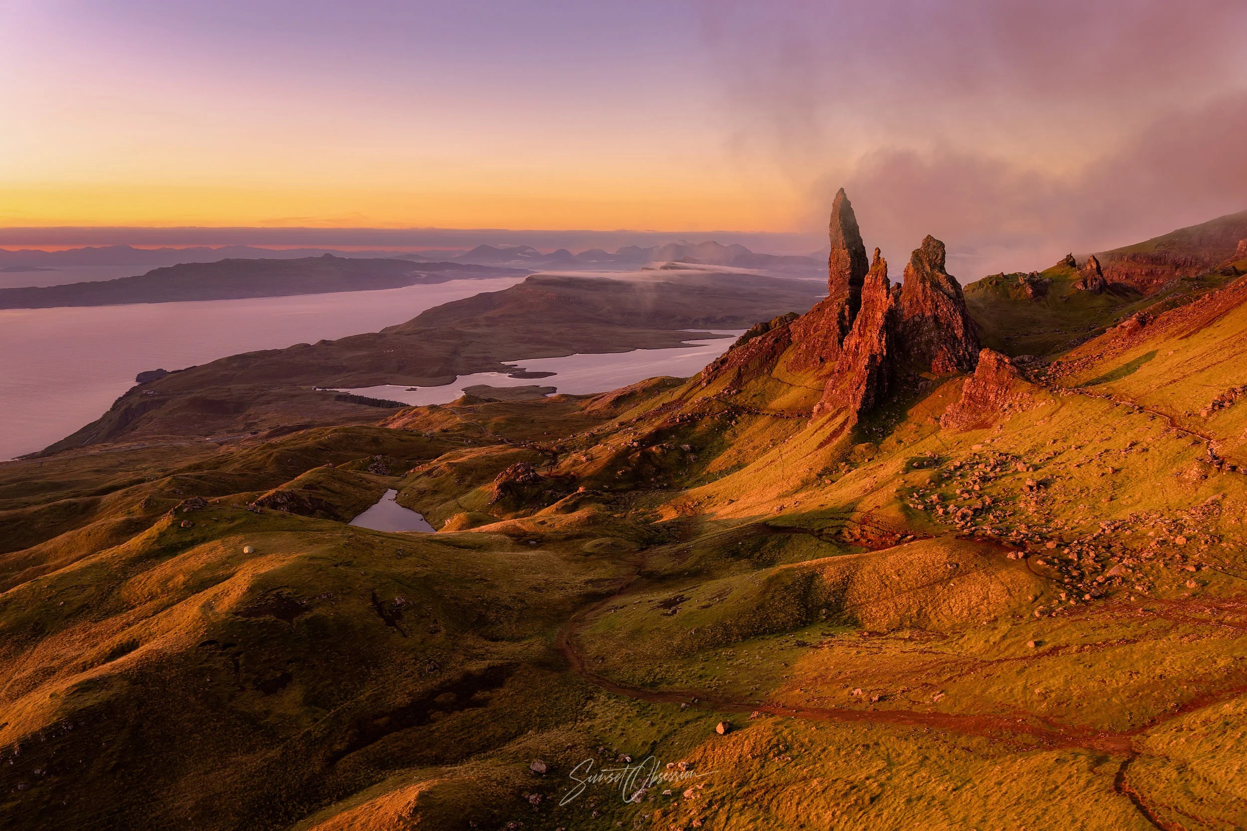 The Old Man of Storr is one of the most famous landmarks on the Isle of Skye and Scotland in general