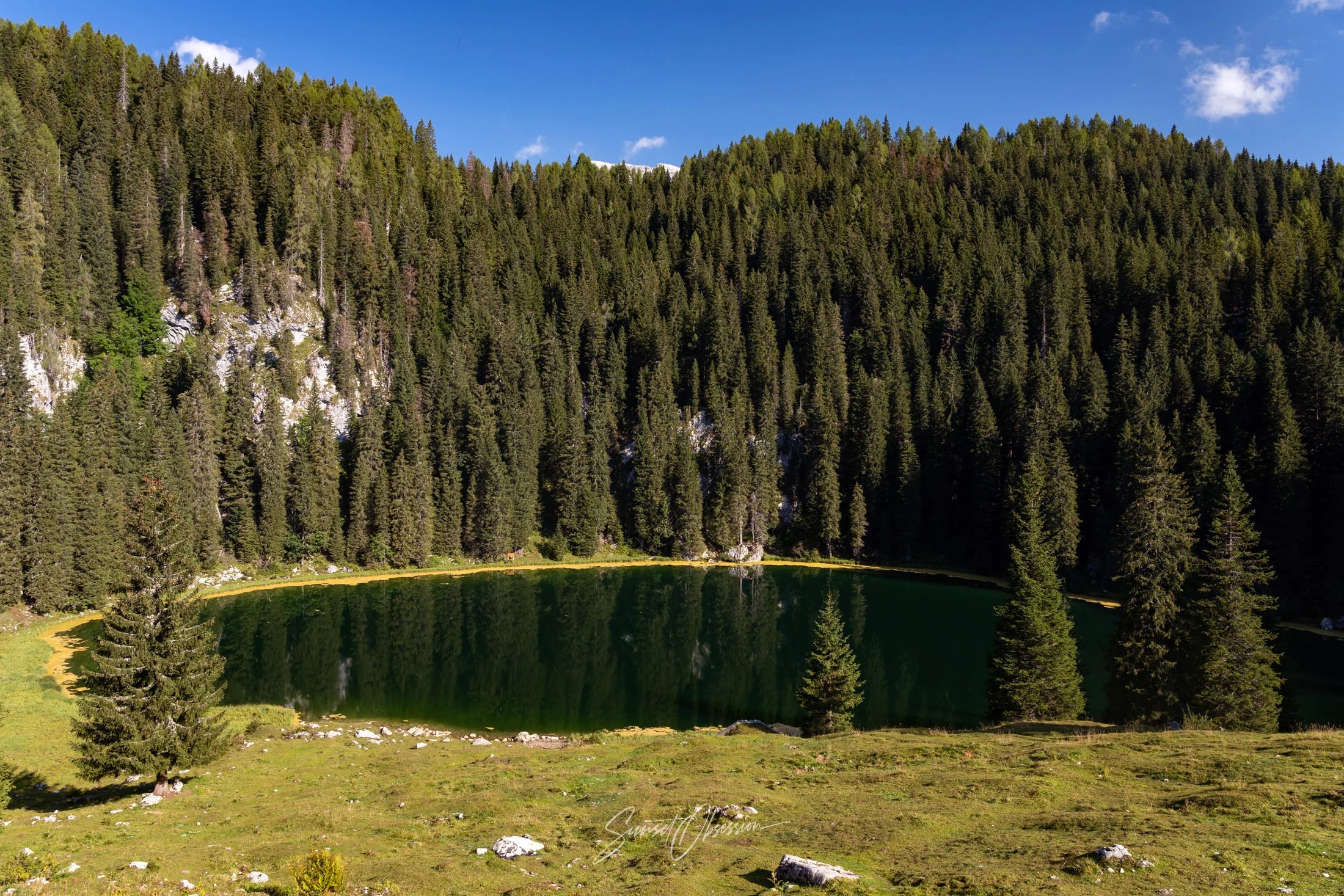 Jezero na Planini pri jezeru lake on the Seven Lakes Valley hike