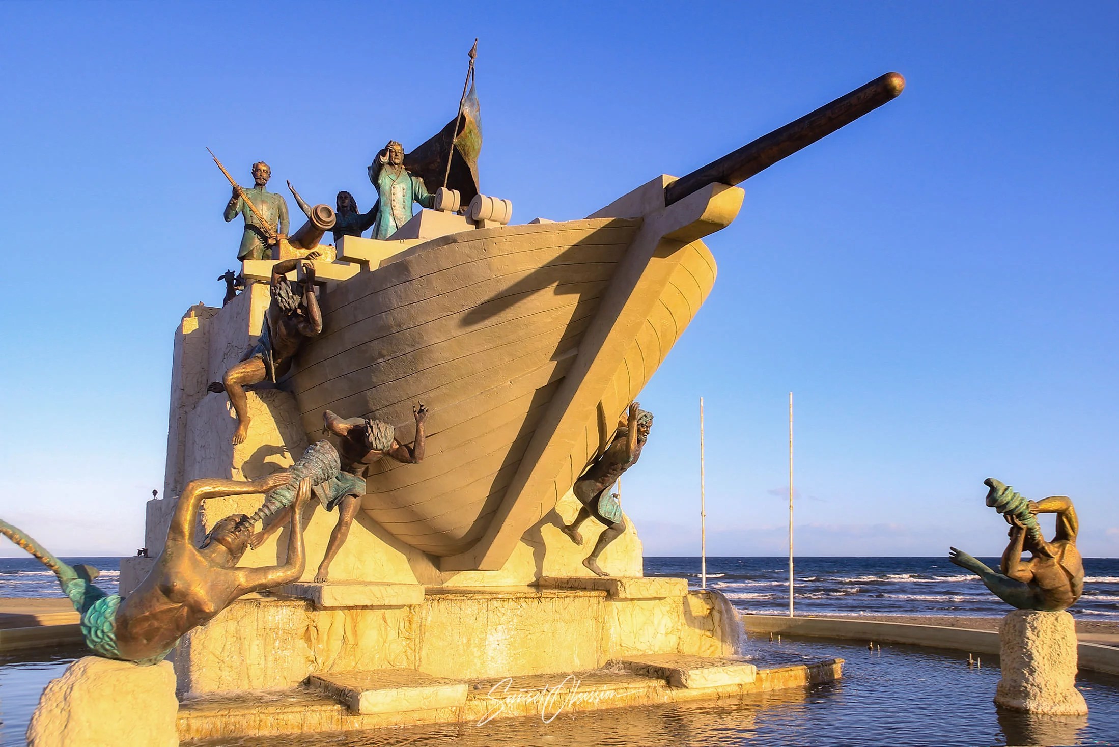 One of monuments along the Punta Arenas promenade 
