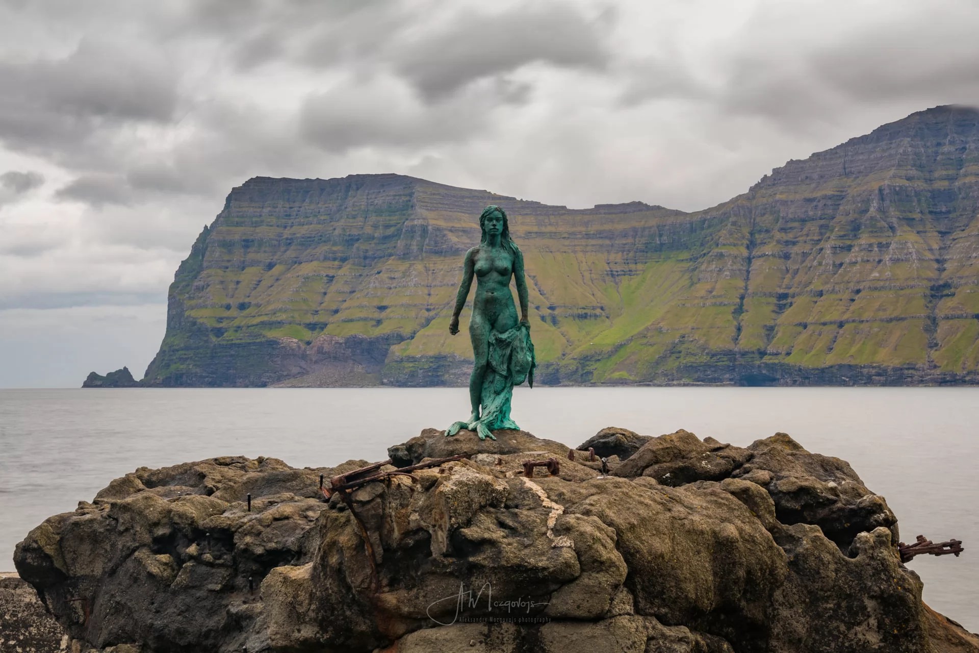 Kópakonan, the statue of the Seal Woman in Mikladalur, Kalsoy