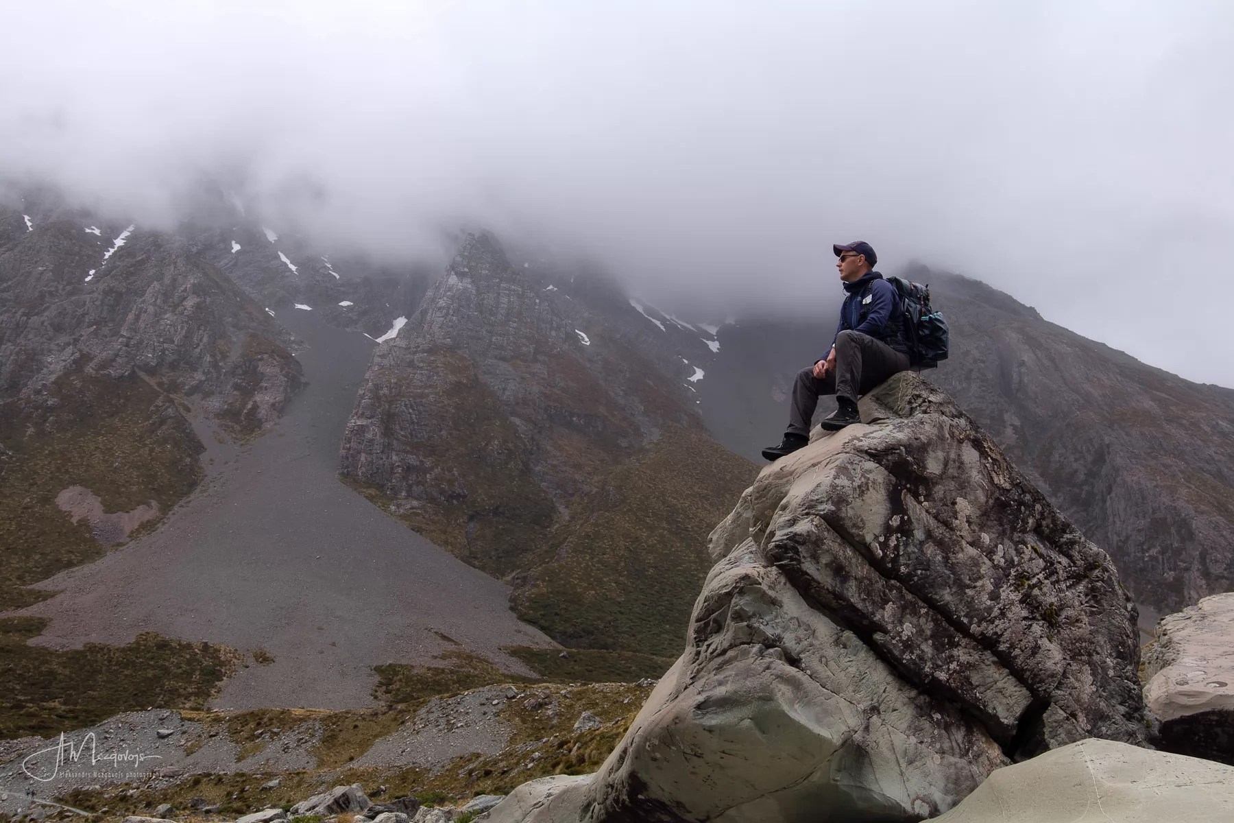Landscape photographer's selfie on Hooker Valley Track