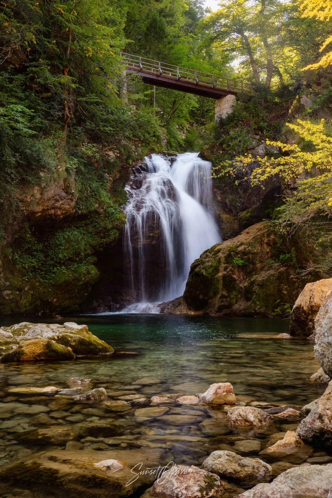 Šum Waterfall in Vintgar Gorge, Slovenia