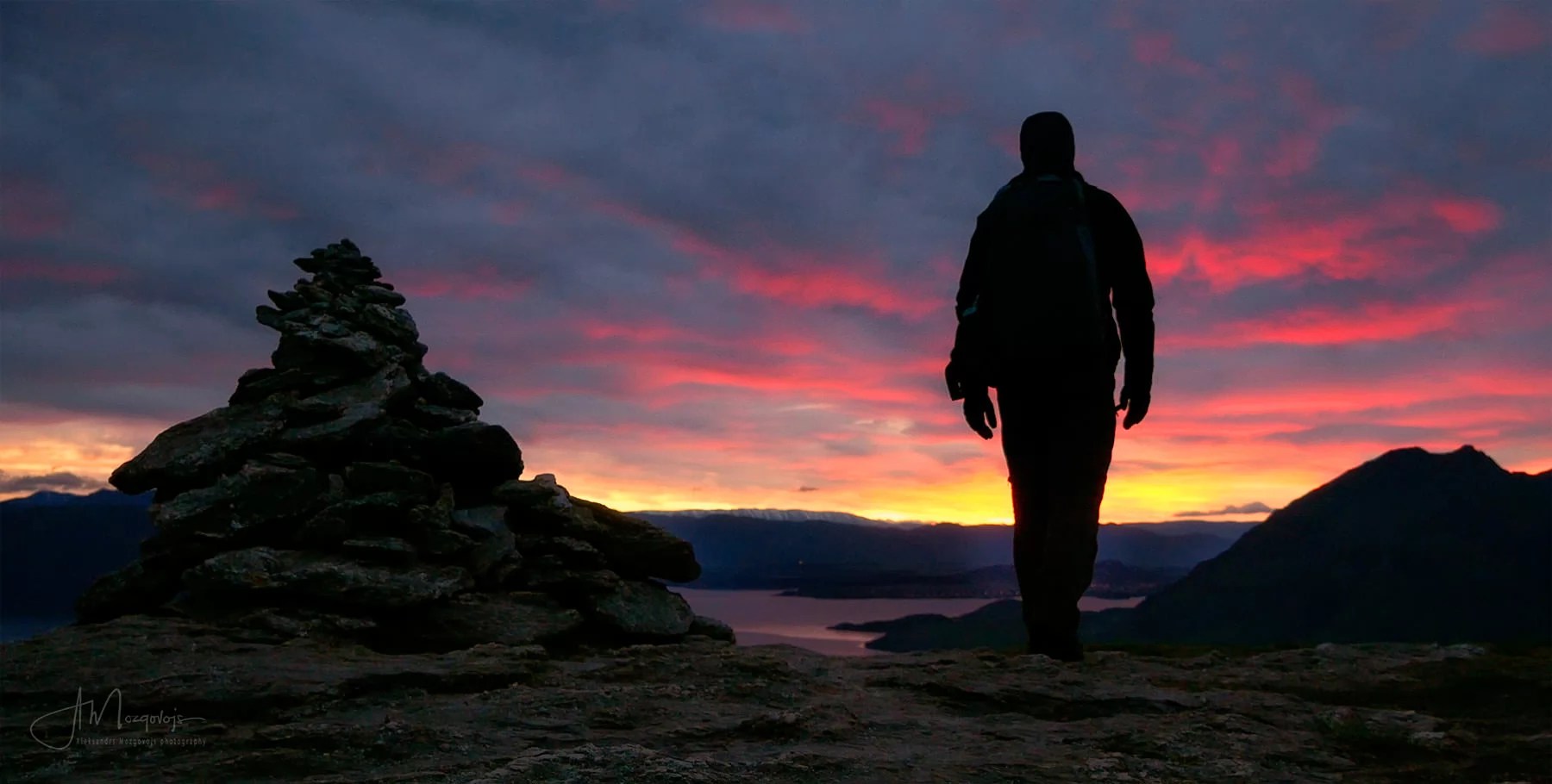 Rocky Mountain summit at sunrise