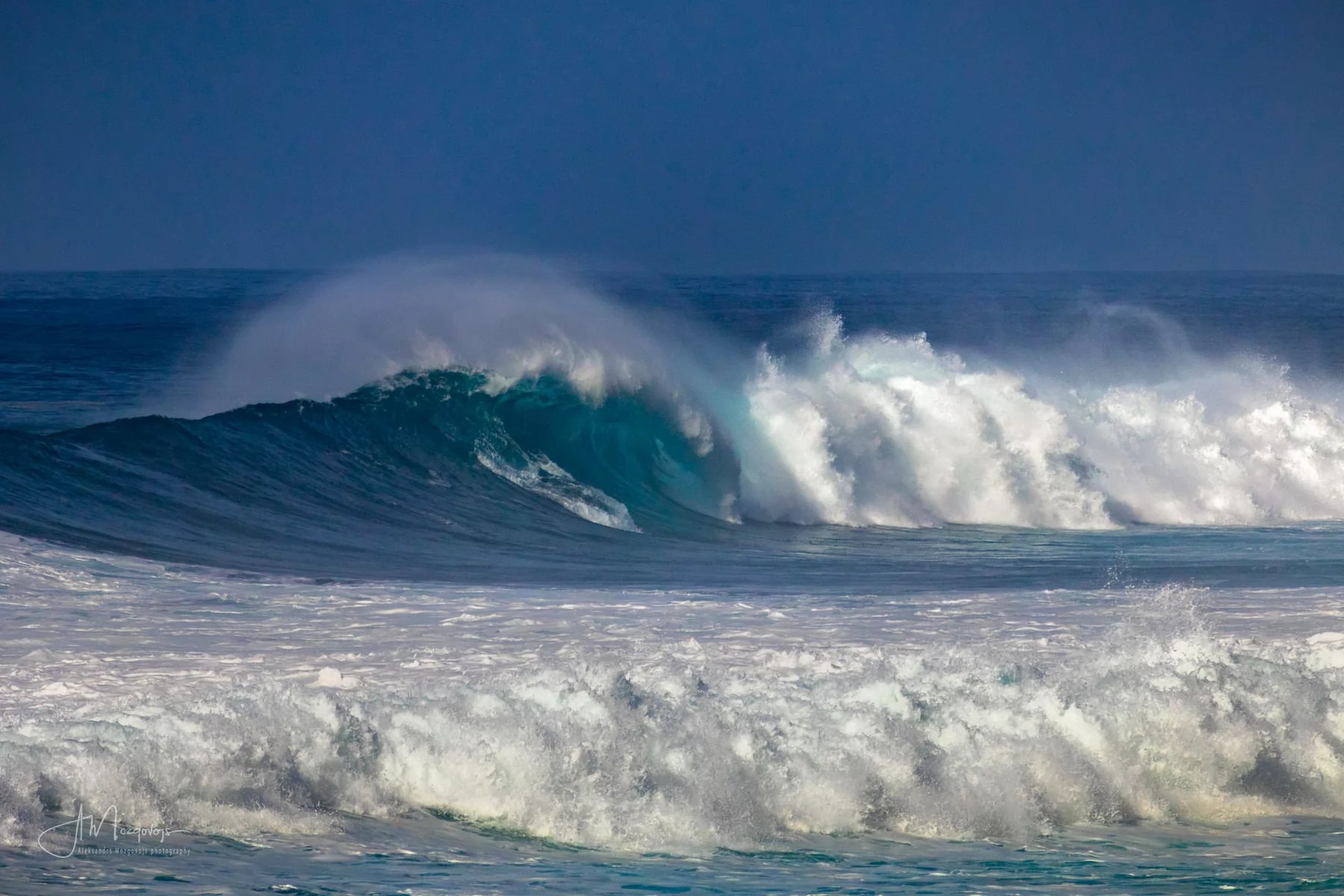 A wave shot from the parking lot