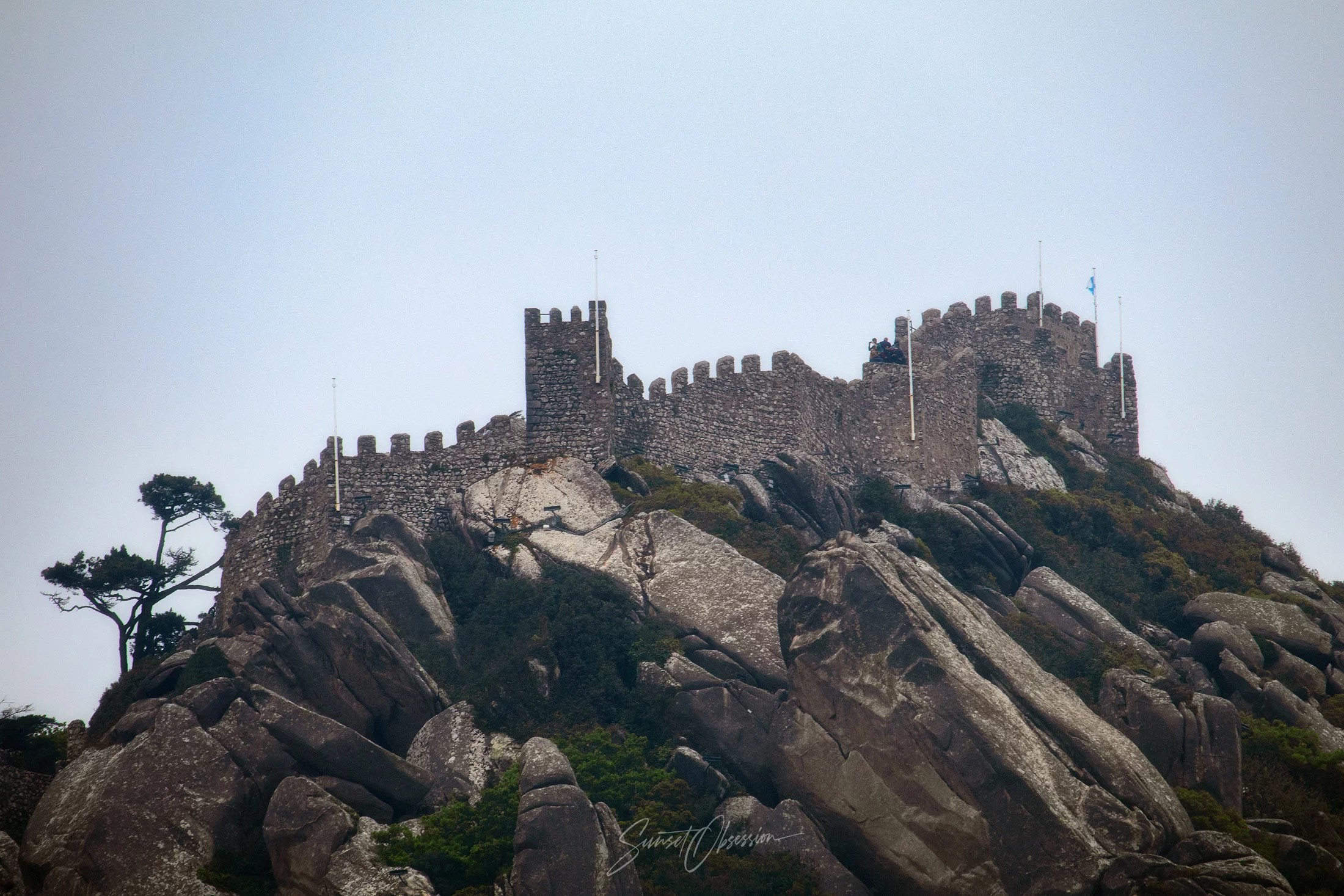 The Castle of the Moors is a great photo spot for an overcast day in Sintra