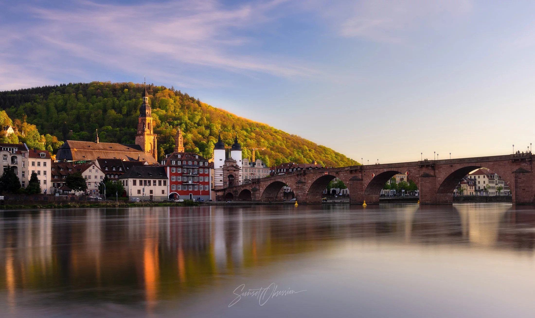 The Karl Theodor Bridge (the old bridge) leading into the Old Town