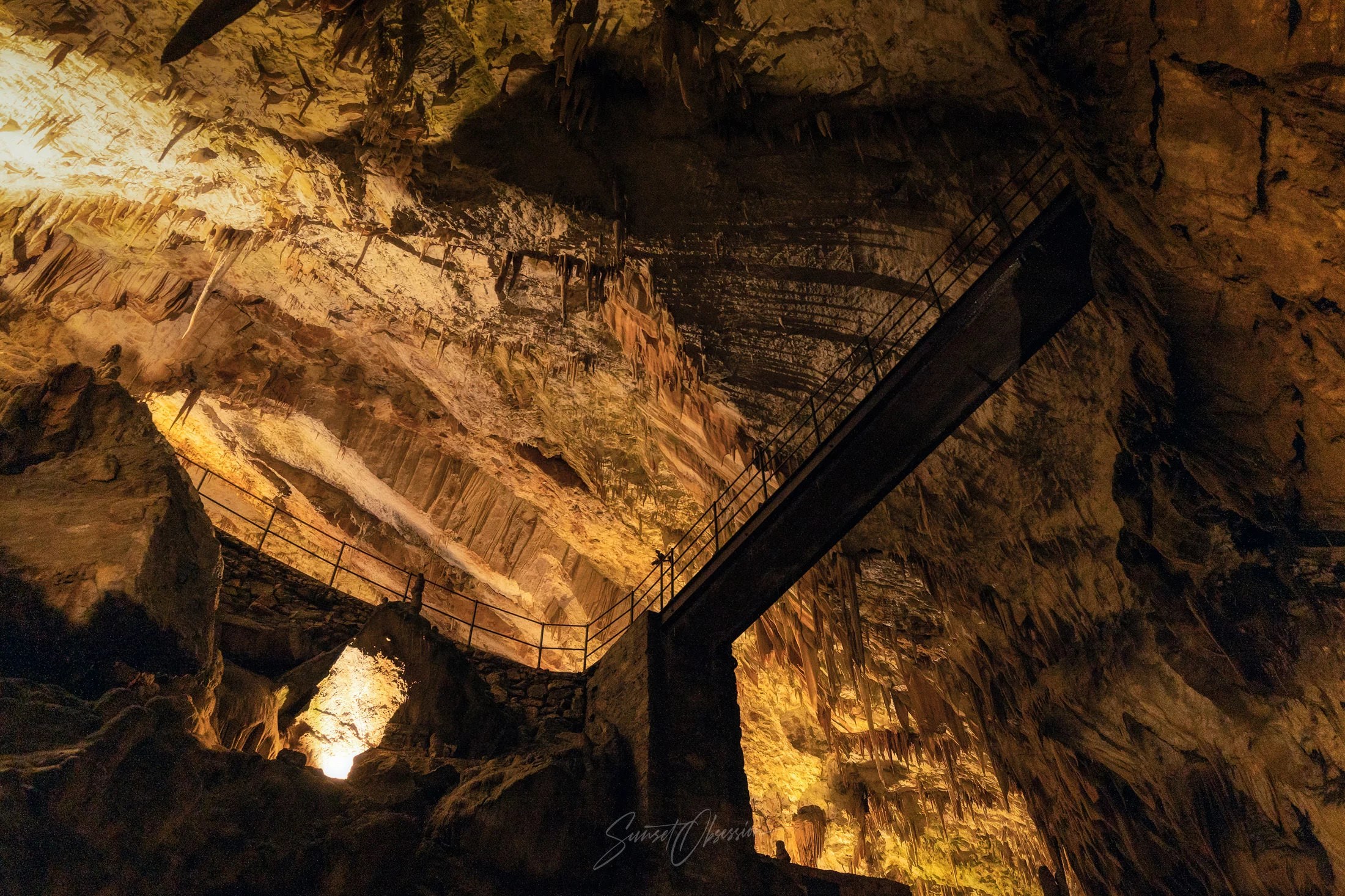 The Russian bridge inside Postojna Cave, Slovenia