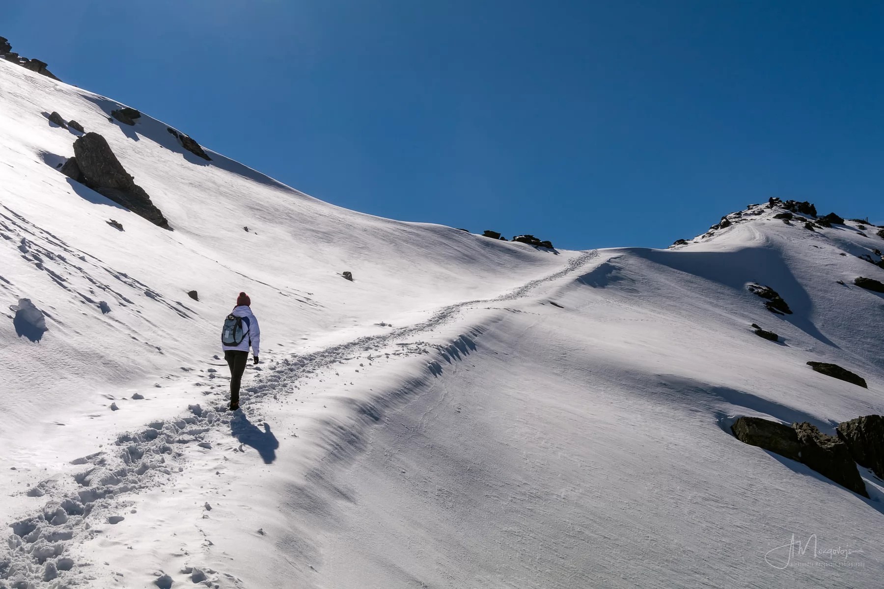 Almost at the top, Remarkables Range, New Zealand