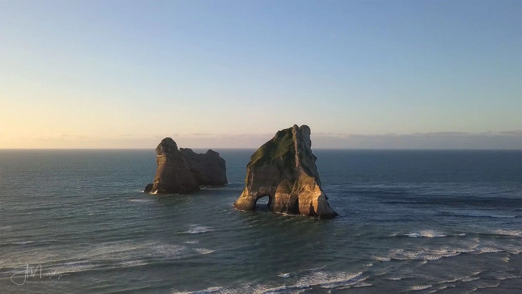 Wharariki Beach at sunset